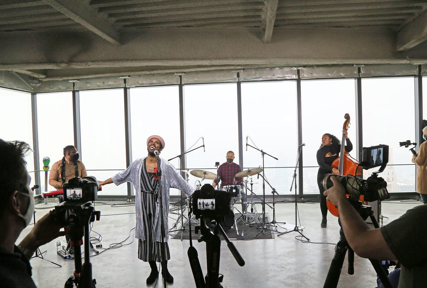 A musical performance at 3 World Trade Center